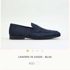 Tod's blue suede loafers Size 9 1/2 D